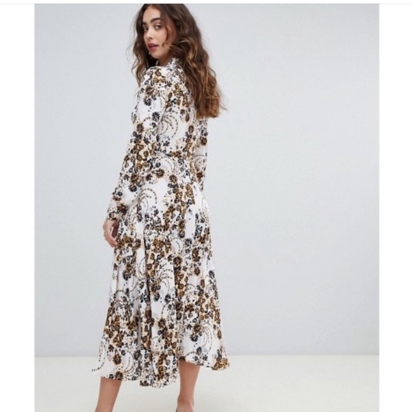 Free People Floral Midi Shirt Dress - Picture 3 of 7
